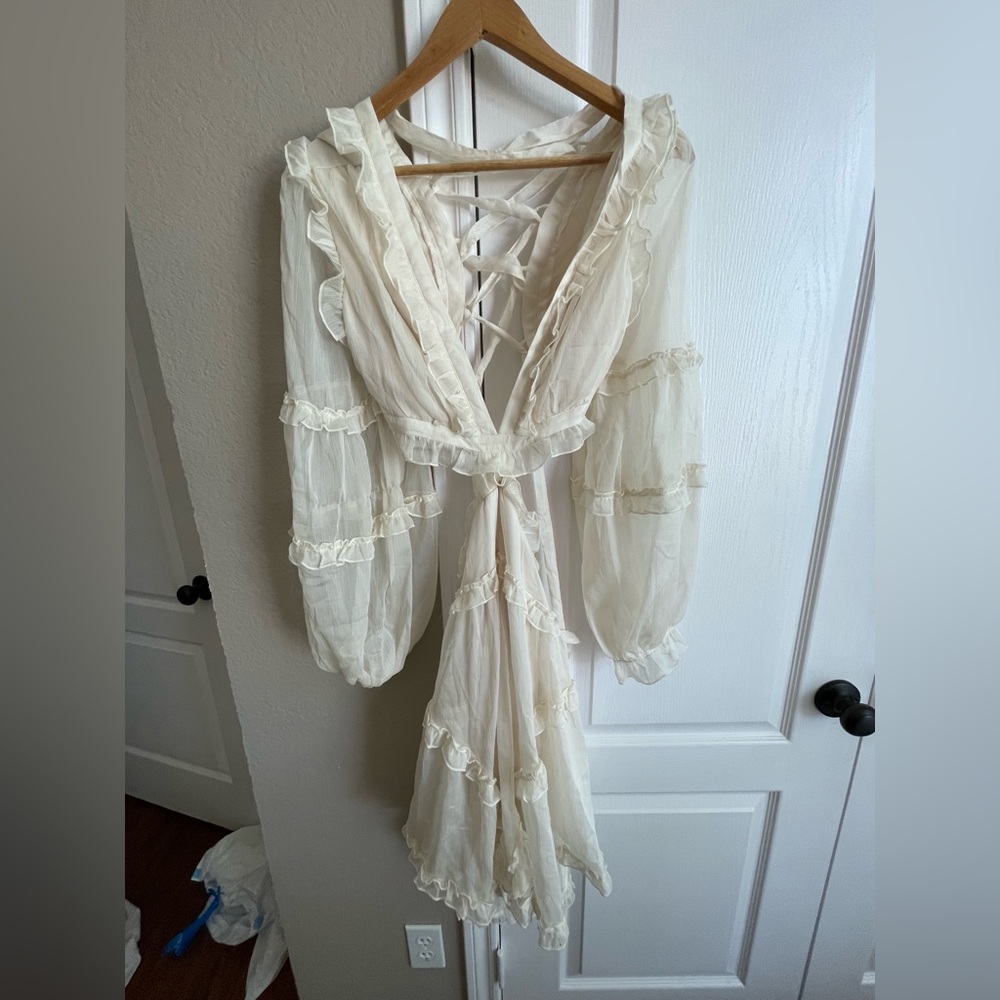 Ruffle Dress with Side Cutouts
